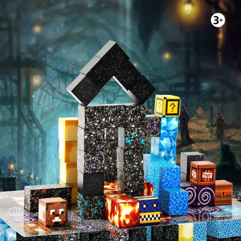 Knick Knack Magnetic Play World Building Blocks - Treasure Hunt Set with 106 Pieces for Kids Ages 3+ - Image 3